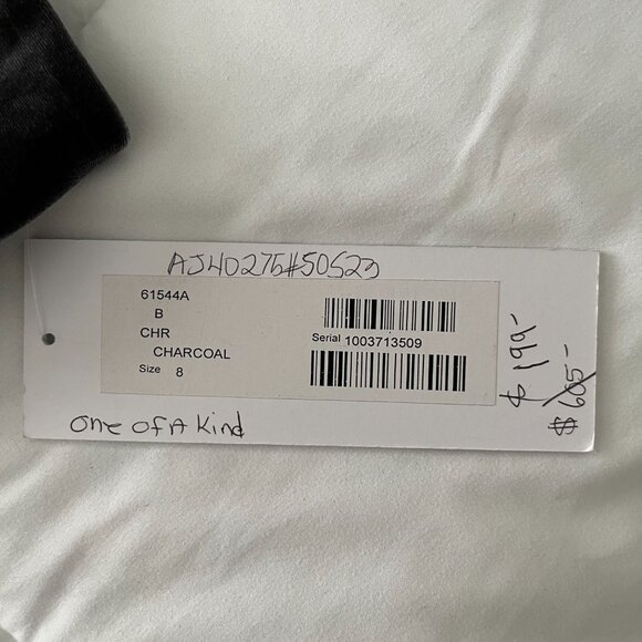 Jovani Women's Charcoal Velvet Jumpsuit Mesh Plunging V-Neckline Long Sleeve 8 - Picture 6 of 11